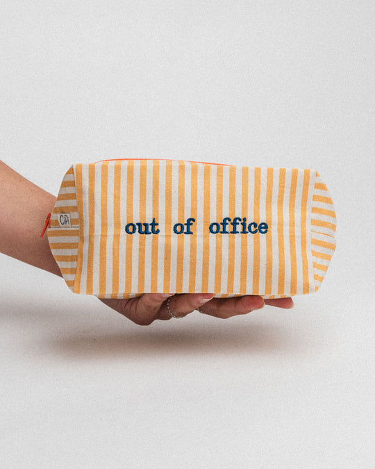 righe piccole gialle - ricamo blu